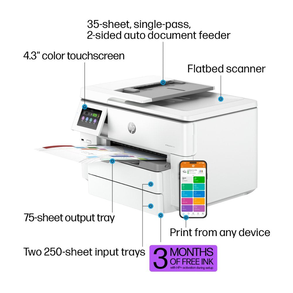 HP Officejet Pro 9730e 11 x 17 All-in-One Print, Copy, Scan, Fax