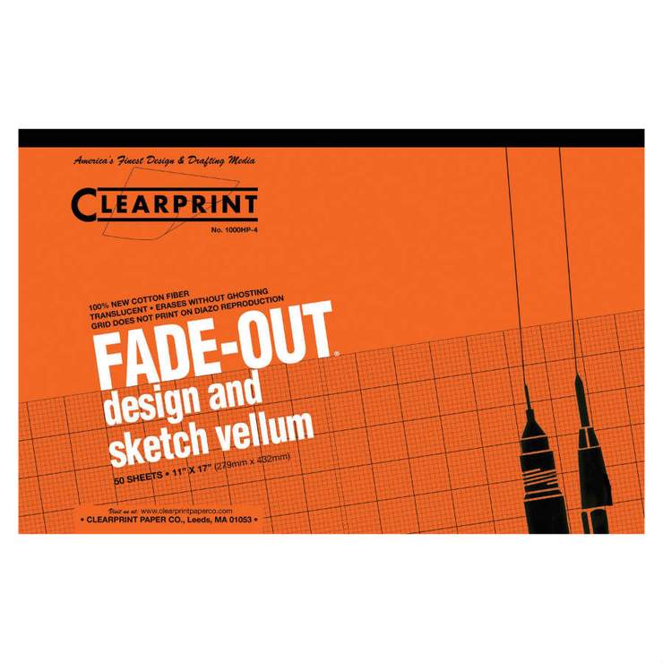 Clearprint 1000H 4x4 Grid Vellum Pads