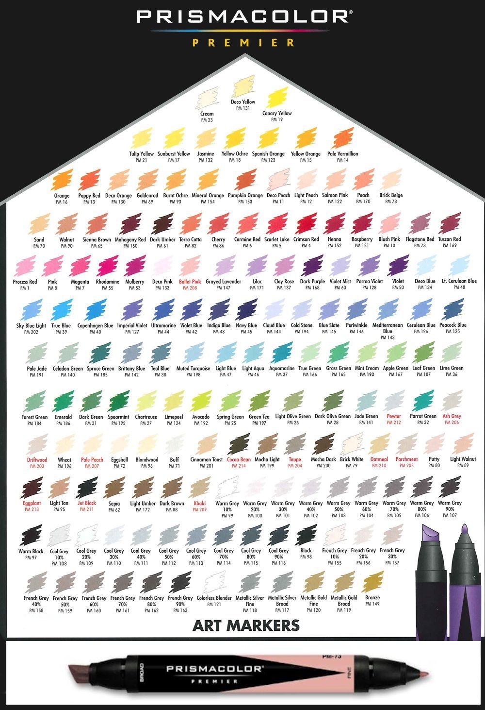 Sanford Prismacolor Individual Markers (141 - 214)