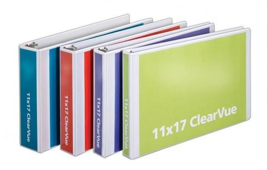 11 x 17 ClearVue Binders with Slant D-Rings